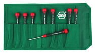 7 Piece - .7 - 3mm - In Pouch - PicoFinish Precision Hex Screwdriver Metric Set - Exact Tool & Supply