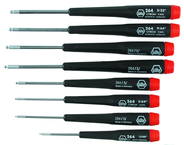 8 Piece - .050 - 5/32" - Precision Ball End Hex Inch Screwdriver Set - Exact Tool & Supply