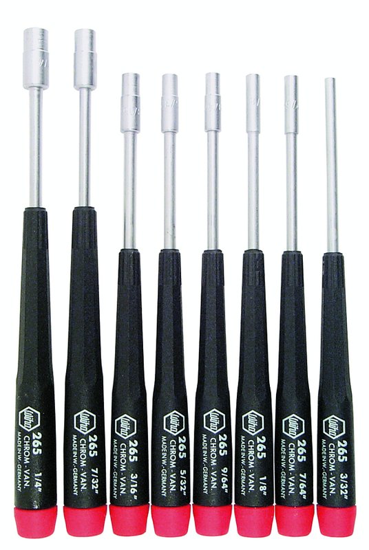 8 Piece - 3/32 - 1/4" - Precision Inch Nut Driver Set - Exact Tool & Supply