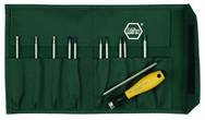 12 Piece - System 4 ESD Safe Drive-Loc Interchangeable Set - #26985 - Slotted 1.5 - 4.0 and Phillips #000 - 1 and Torx® T1-T15 - Canvas Pouch - Exact Tool & Supply