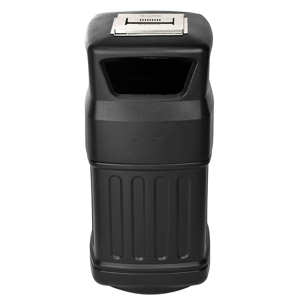 Alpine Industries - Trash Cans & Recycling Containers; Type: Trash Can ; Container Shape: Round ; Container Size: 16 Gal. ; Container Graphics: None ; Color: Black ; Finish: Smooth - Exact Tool & Supply