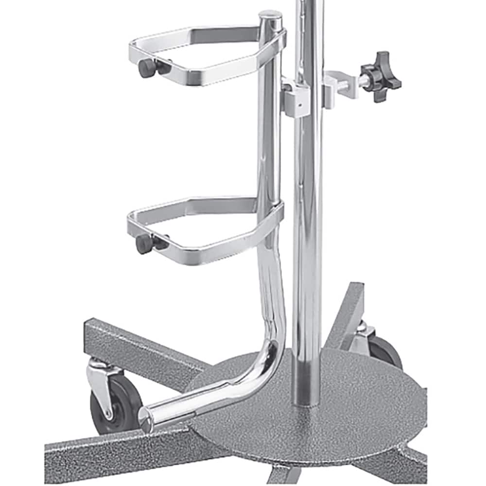 Lakeside - Emergency Preparedness Supplies; Type: Oxygen Cylinder Holder Bracket for IV Stand ; Contents/Features: Accepts "D" and "E" Size Oxygen Tanks - Exact Tool & Supply