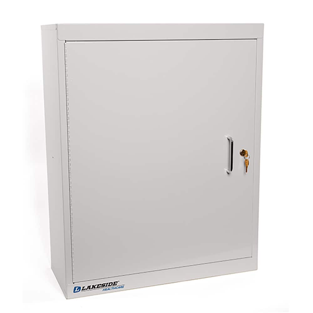 Lakeside - Medicine Cabinets; Mounting Style: Wall Mounted ; Material: Powder Coated Steel ; Height (Inch): 30 ; Width (Inch): 10 ; Depth (Inch): 24 ; Number of Shelves: 3 - Exact Tool & Supply