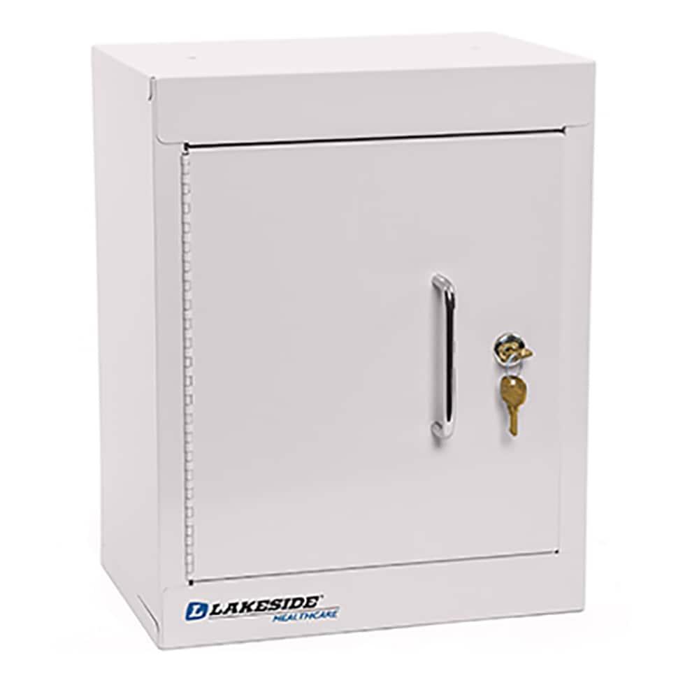Lakeside - Medicine Cabinets; Mounting Style: Wall Mounted ; Material: Powder Coated Steel ; Height (Inch): 15 ; Width (Inch): 8 ; Depth (Inch): 12 ; Number of Shelves: 1 - Exact Tool & Supply