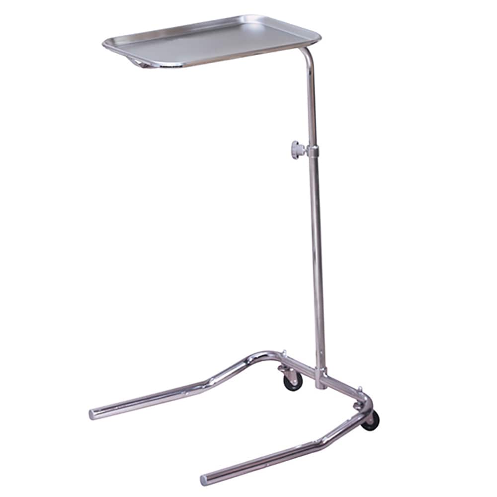 Lakeside - Emergency Preparedness Supplies; Type: Mayo Stand ; Contents/Features: Stainless Steel Tray is Removable For Sanitation; Tray Height is Adjustable (34" to 53") With Convenient Twist Knob on Upright; Tray is 19-1/4" x 12-1/2"; ?'California' Sty - Exact Tool & Supply