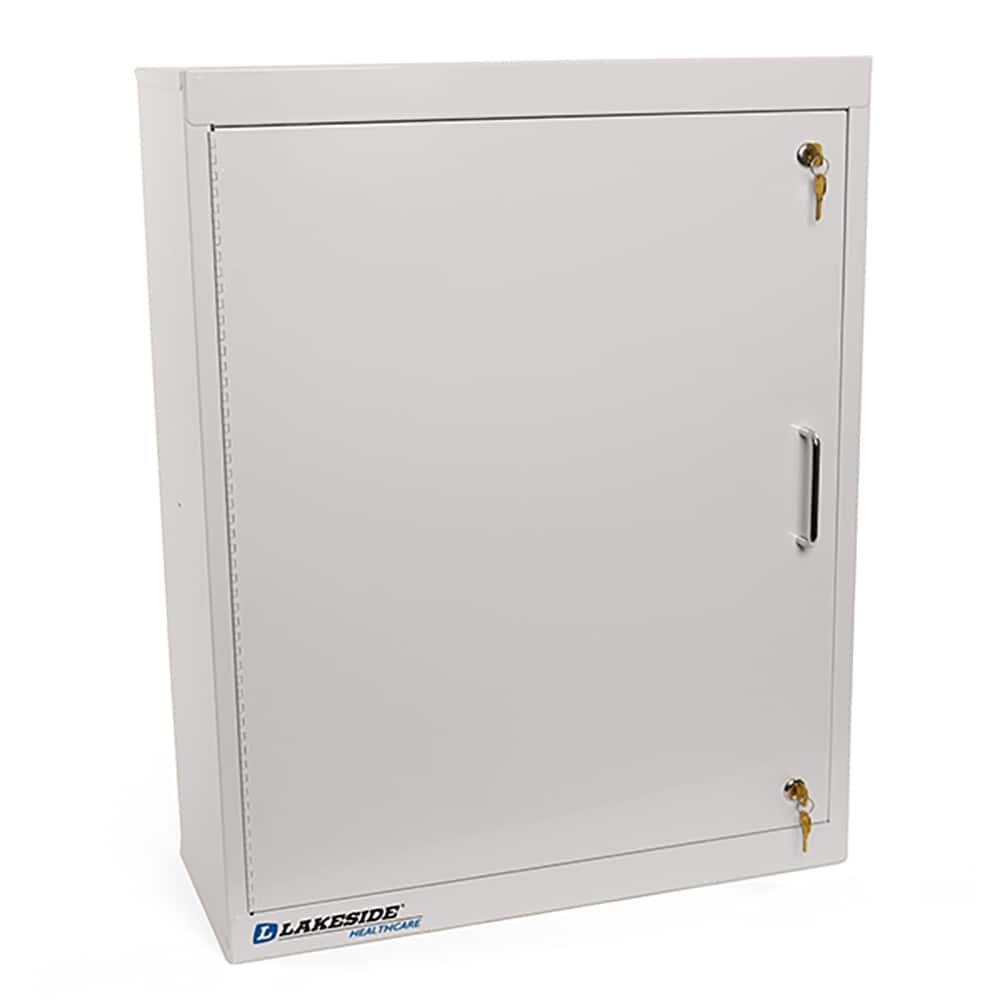 Lakeside - Medicine Cabinets; Mounting Style: Wall Mounted ; Material: Powder Coated Steel ; Height (Inch): 30 ; Width (Inch): 10 ; Depth (Inch): 24 ; Number of Shelves: 3 - Exact Tool & Supply