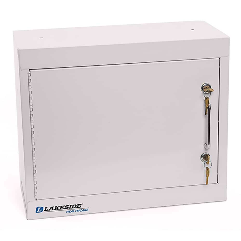 Lakeside - Medicine Cabinets; Mounting Style: Wall Mounted ; Material: Powder Coated Steel ; Height (Inch): 15 ; Width (Inch): 8 ; Depth (Inch): 18 ; Number of Shelves: 1 - Exact Tool & Supply