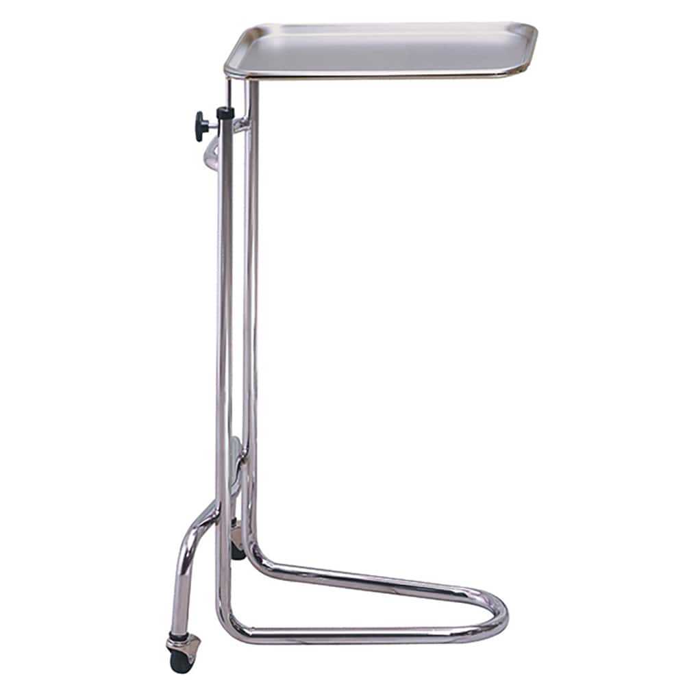 Lakeside - Emergency Preparedness Supplies; Type: Mayo Stand ; Contents/Features: Stainless Steel Tray is Removable Ror Sanitation; Tray Height is Adjustable (34" to 53") With Convenient Twist Knob on Upright; Tray is 19-1/4" x 12-1/2"; U-Shaped Base Min - Exact Tool & Supply
