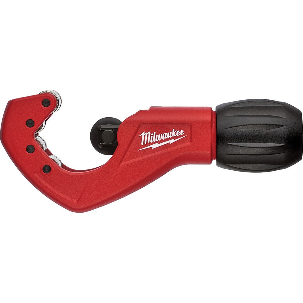 Milwaukee Tool - Pipe & Tube Cutters; Type: Constant Swing Tube Cutter ; Maximum Pipe Capacity (Inch): 1 ; Minimum Pipe Capacity: 1/8 (Inch); Cuts Material Type: Copper ; Overall Length (Inch): 8-1/2 ; Battery Included: No - Exact Tool & Supply