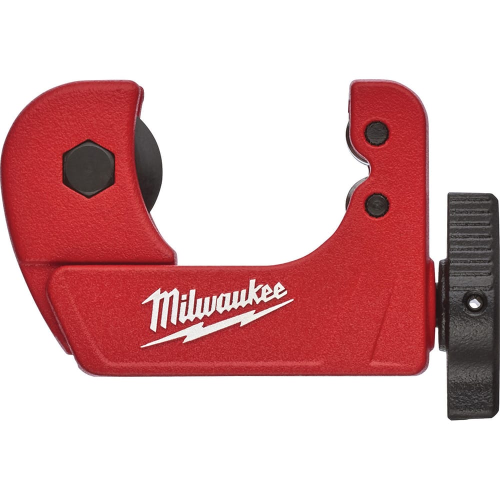 Milwaukee Tool - Pipe & Tube Cutters; Type: Mini Tube Cutter ; Maximum Pipe Capacity (Inch): 3/4 ; Minimum Pipe Capacity: 1/8 (Inch); Cuts Material Type: Copper ; Overall Length (Inch): 4-1/2 ; Battery Included: No - Exact Tool & Supply