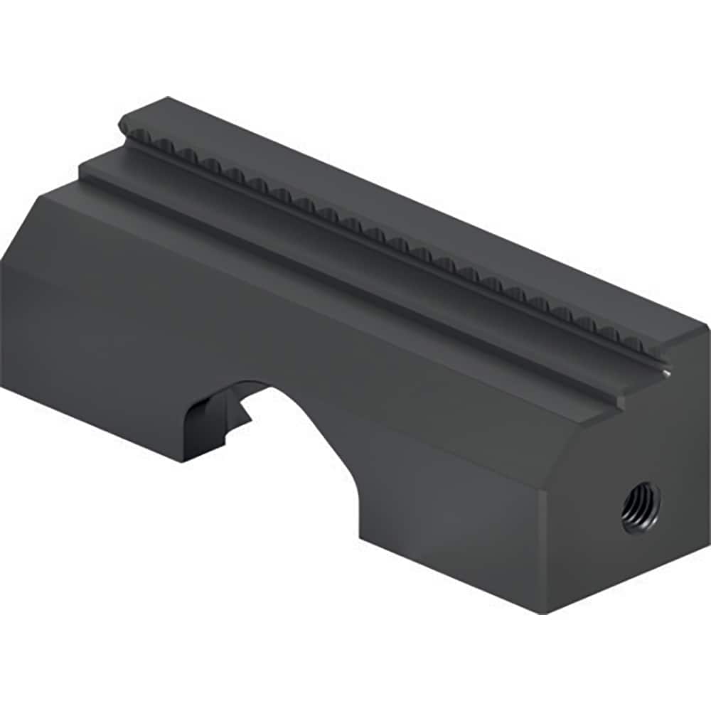 Schunk - Vise Jaws; Jaw Shape: Double Step ; Jaw Width (mm): 70.00 ; Jaw Width (Inch): 3 ; Jaw Width (Decimal Inch): 3 ; Jaw Height (mm): 22.00 ; Jaw Height (Inch): 1 - Exact Tool & Supply