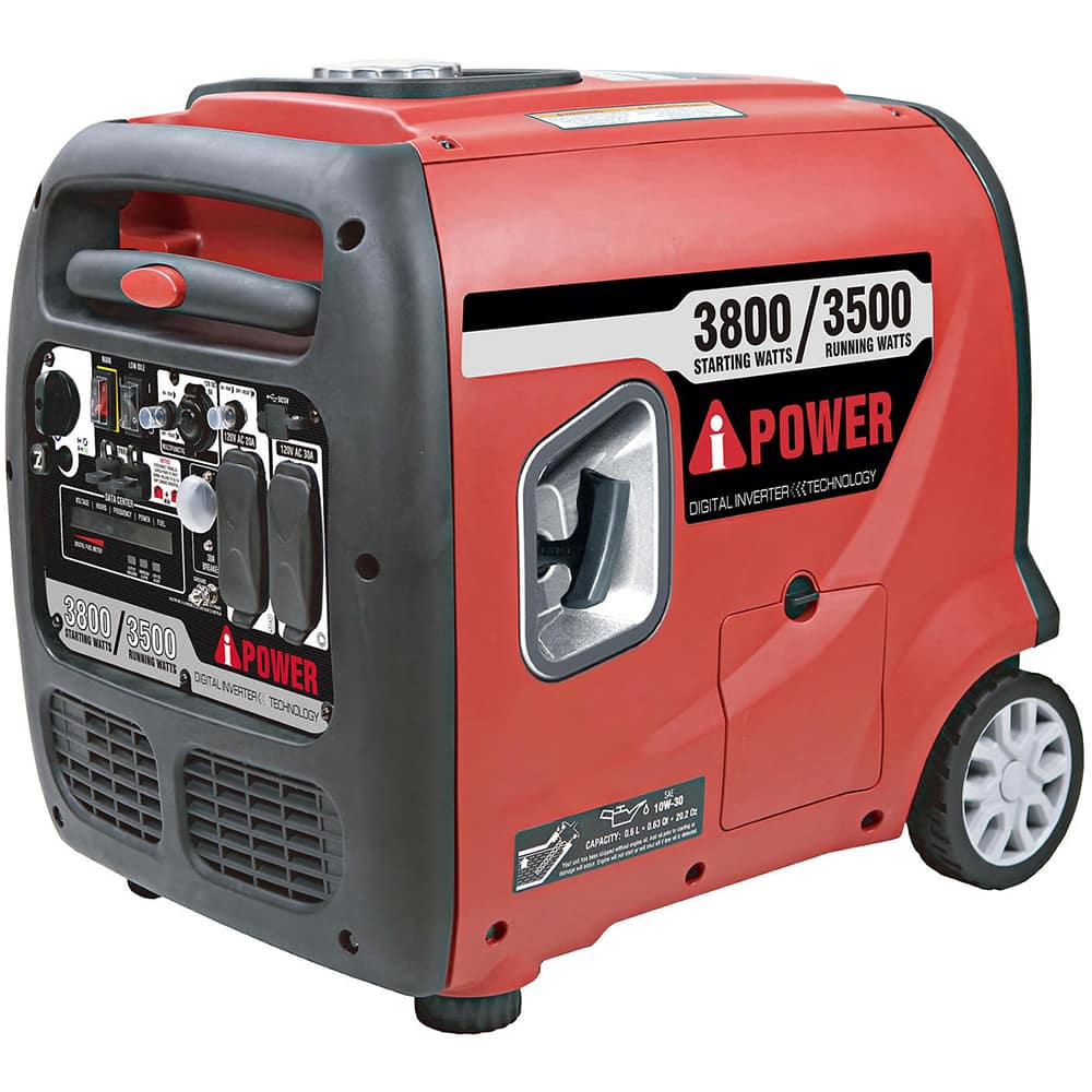 AI Power - Portable Power Generators; Fuel Type: Gasoline ; Starting Method: Manual ; Wattage: 3800 ; Wattage (kW): 3.5 ; Run Time Full Load (Hours): 5.00 ; Horsepower (HP): 5.1 - Exact Tool & Supply