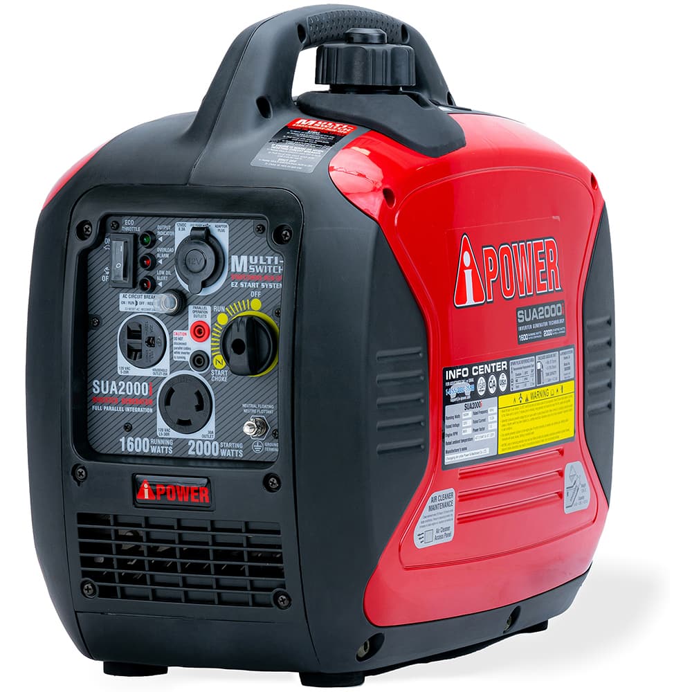AI Power - Portable Power Generators; Fuel Type: Gasoline ; Starting Method: Manual ; Wattage: 2000 ; Wattage (kW): 2 ; Run Time Full Load (Hours): 4.00 ; Horsepower (HP): 2.7 - Exact Tool & Supply