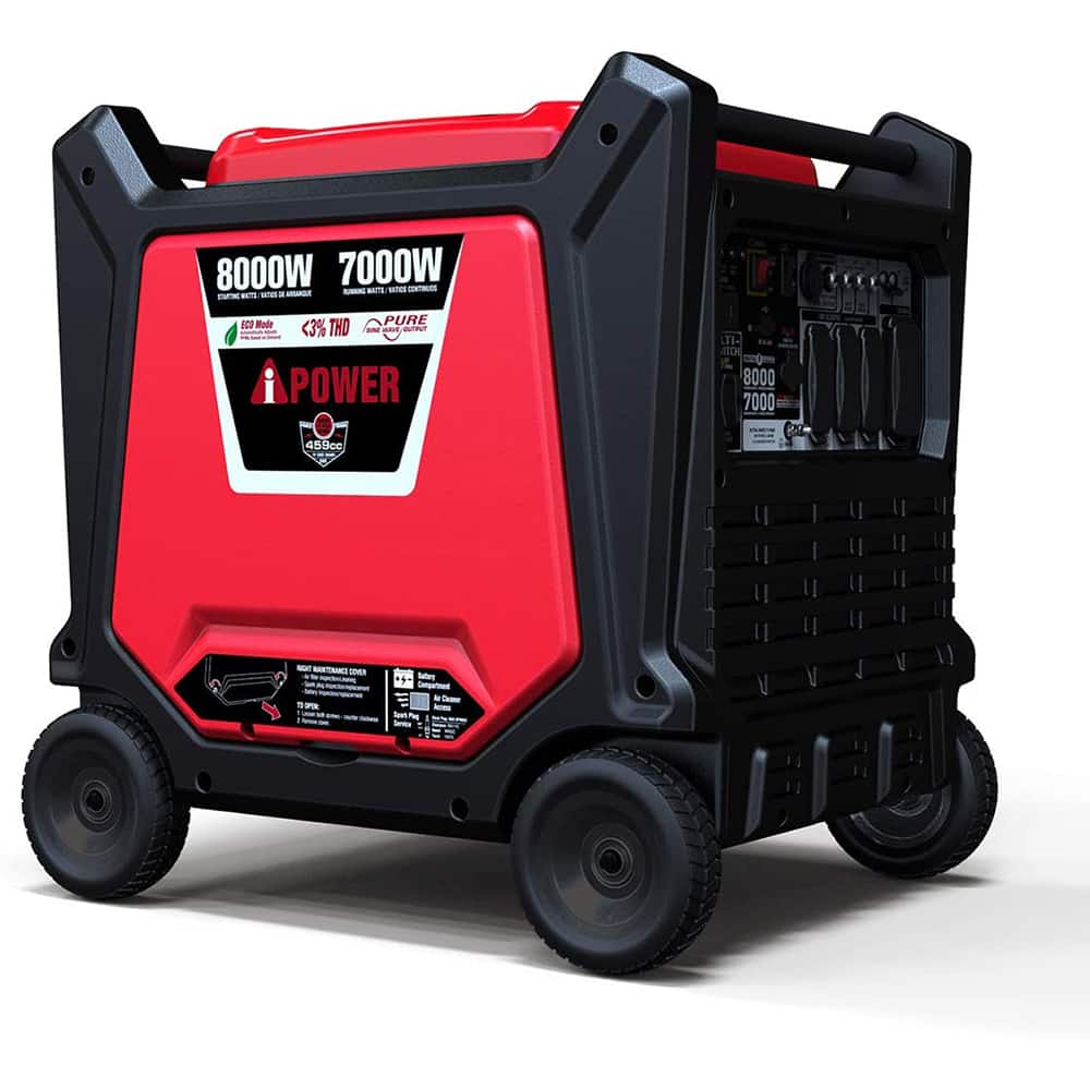 AI Power - Portable Power Generators; Fuel Type: Gasoline ; Starting Method: Electric/Manual ; Wattage: 8000 ; Wattage (kW): 8 ; Run Time Full Load (Hours): 6.50 ; Horsepower (HP): 10.7 - Exact Tool & Supply