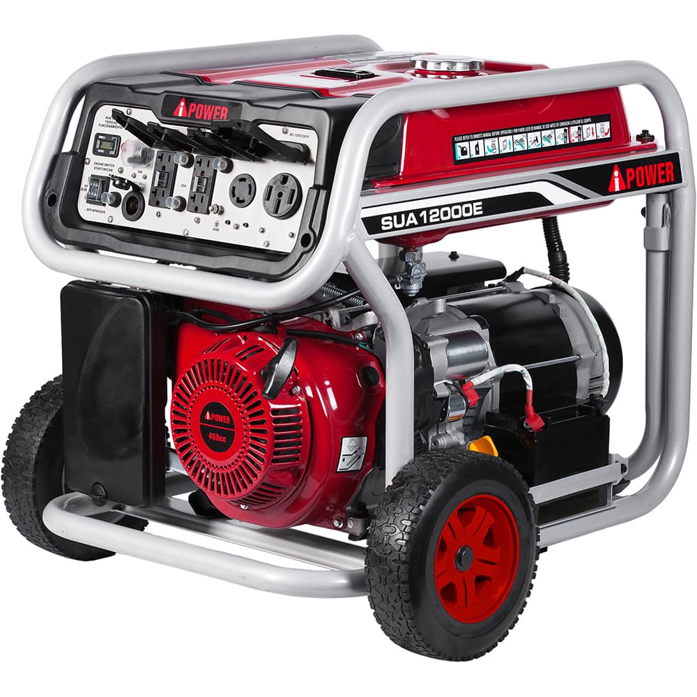 AI Power - Portable Power Generators; Fuel Type: Gasoline ; Starting Method: Electric/Manual ; Wattage: 12000 ; Wattage (kW): 12 ; Run Time Full Load (Hours): 7.00 ; Horsepower (HP): 16 - Exact Tool & Supply