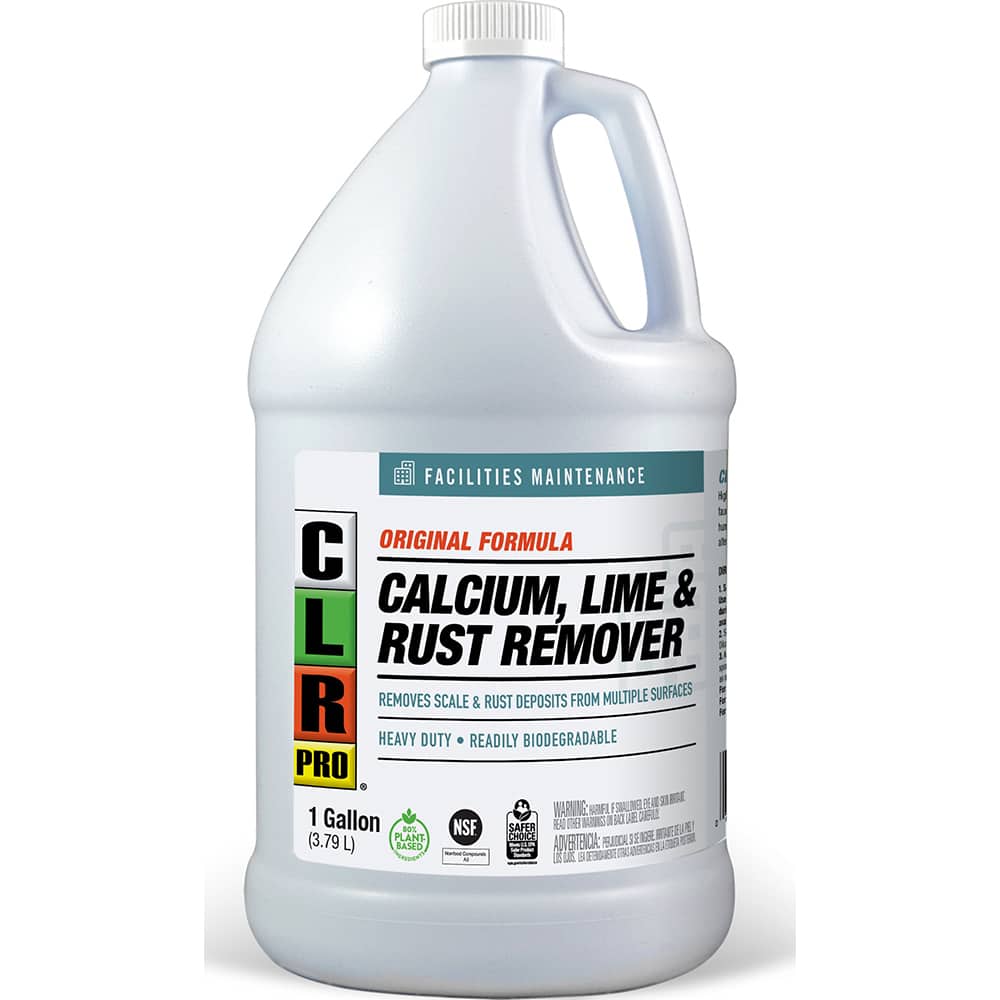 CLR Pro - All-Purpose Cleaners & Degreasers; Type: All-Purpose Cleaner; Descaler ; Container Type: Jug w/Handle ; Container Size: 1 Gal ; Scent: Acidic ; Form: Liquid; Liquid Concentrate ; Material Application: Automotive; Bathrooms; Brass; Brick; Cement - Exact Tool & Supply