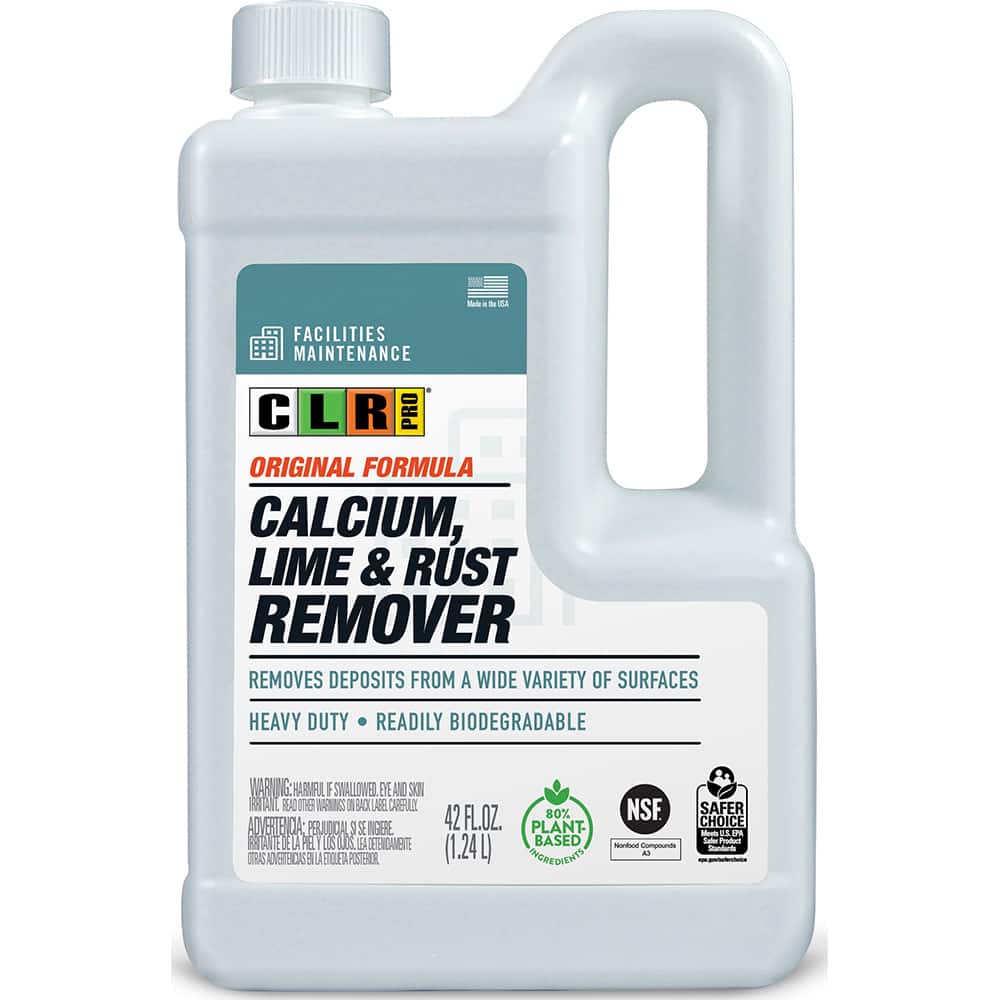 CLR Pro - All-Purpose Cleaners & Degreasers; Type: Calcium, Lime & Rust Remover; Cleaner/Degreaser ; Container Type: Spray Bottle ; Container Size: 42.5 oz ; Scent: Acidic; Slight ; Form: Liquid ; Material Application: Automotive; Bathrooms; Brass; Brick - Exact Tool & Supply