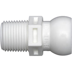 Loc-Line - Coolant Hose Adapters, Connectors & Sockets; Type: Connector ; Hose Inside Diameter (Inch): 1/2 ; Thread Type: NonThreaded ; Connection Type: 3/8 NPT ; Body Material: Acetal ; Maximum Flow Rate (GPM): 7.92 - Exact Tool & Supply