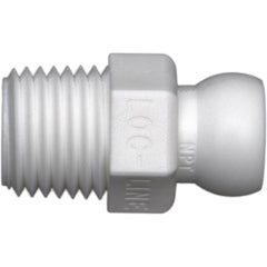 Loc-Line - Coolant Hose Adapters, Connectors & Sockets; Type: Connector ; Hose Inside Diameter (Inch): 1/4 ; Thread Type: NonThreaded ; Connection Type: 1/8 NPT ; Body Material: Acetal ; Maximum Flow Rate (GPM): 4.17 - Exact Tool & Supply