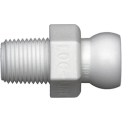 Loc-Line - Coolant Hose Adapters, Connectors & Sockets; Type: Connector ; Hose Inside Diameter (Inch): 1/4 ; Thread Type: NonThreaded ; Connection Type: 1/8 NPT ; Body Material: Acetal ; Maximum Flow Rate (GPM): 4.17 - Exact Tool & Supply