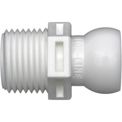 Loc-Line - Coolant Hose Adapters, Connectors & Sockets; Type: Connector ; Hose Inside Diameter (Inch): 1/2 ; Thread Type: NonThreaded ; Connection Type: 1/2 NPT ; Body Material: Acetal ; Maximum Flow Rate (GPM): 7.92 - Exact Tool & Supply
