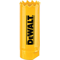 DeWALT - Hole Saws; Saw Diameter (Inch): 7/8 ; Cutting Depth (Inch): 1-3/4 ; Saw Material: Bi-Metal ; Cutting Edge Style: Toothed Edge ; Material Application: Metal; Plastic; Wood ; Pipe Size Compatibility (Inch): 1 - Exact Tool & Supply
