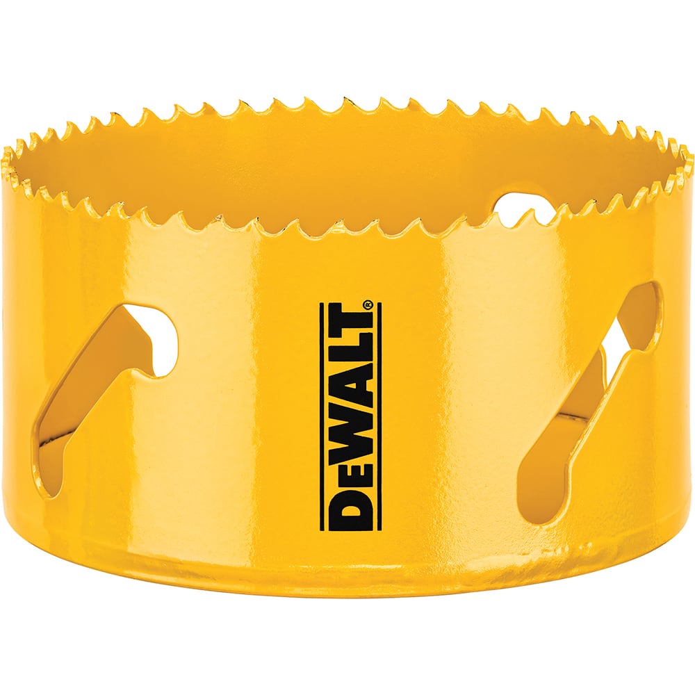 DeWALT - Hole Saws; Saw Diameter (Inch): 3-7/8 ; Cutting Depth (Inch): 1-3/4 ; Saw Material: Bi-Metal ; Cutting Edge Style: Toothed Edge ; Material Application: Metal; Plastic; Wood ; Pipe Size Compatibility (Inch): 3/4 - Exact Tool & Supply