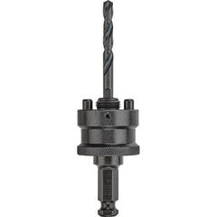 DeWALT - Hole-Cutting Tool Arbors; Tool Compatibility: Hole Saws ; Minimum Tool Diameter Compatibility (Inch): 9/16 ; Maximum Tool Diameter Compatibility (Inch): 1-3/16 ; Shank Type: Hex ; Shank Cross-Section Shape: Hex ; Integral Pilot Type: None - Exact Tool & Supply