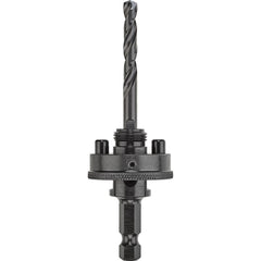 DeWALT - Hole-Cutting Tool Arbors; Tool Compatibility: Hole Saws ; Minimum Tool Diameter Compatibility (Inch): 9/16 ; Maximum Tool Diameter Compatibility (Inch): 1-3/16 ; Shank Type: Hex ; Shank Cross-Section Shape: Hex ; Integral Pilot Type: None - Exact Tool & Supply