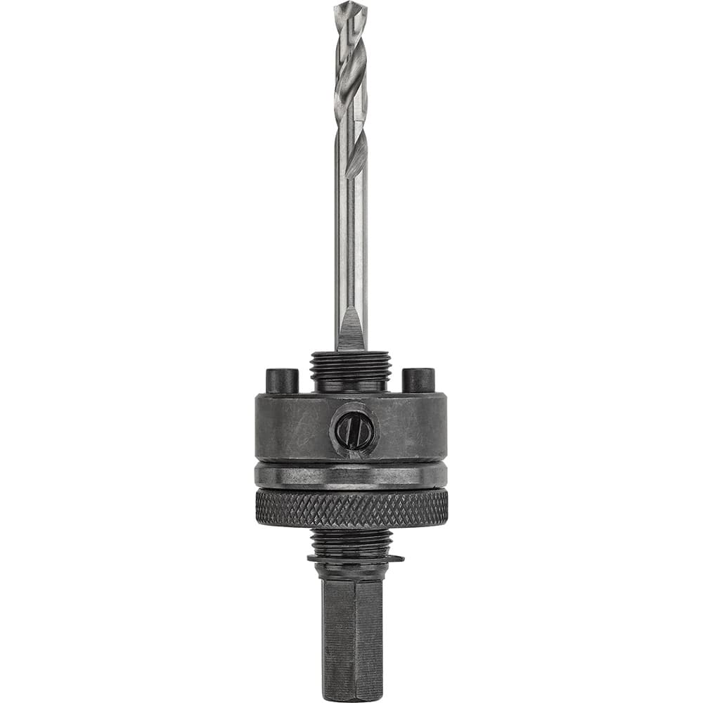 DeWALT - Hole-Cutting Tool Arbors; Tool Compatibility: Hole Saws ; Minimum Tool Diameter Compatibility (Inch): 1-1/4 ; Maximum Tool Diameter Compatibility (Inch): 6 ; Shank Type: Hex ; Shank Cross-Section Shape: Hex ; Integral Pilot Type: None - Exact Tool & Supply