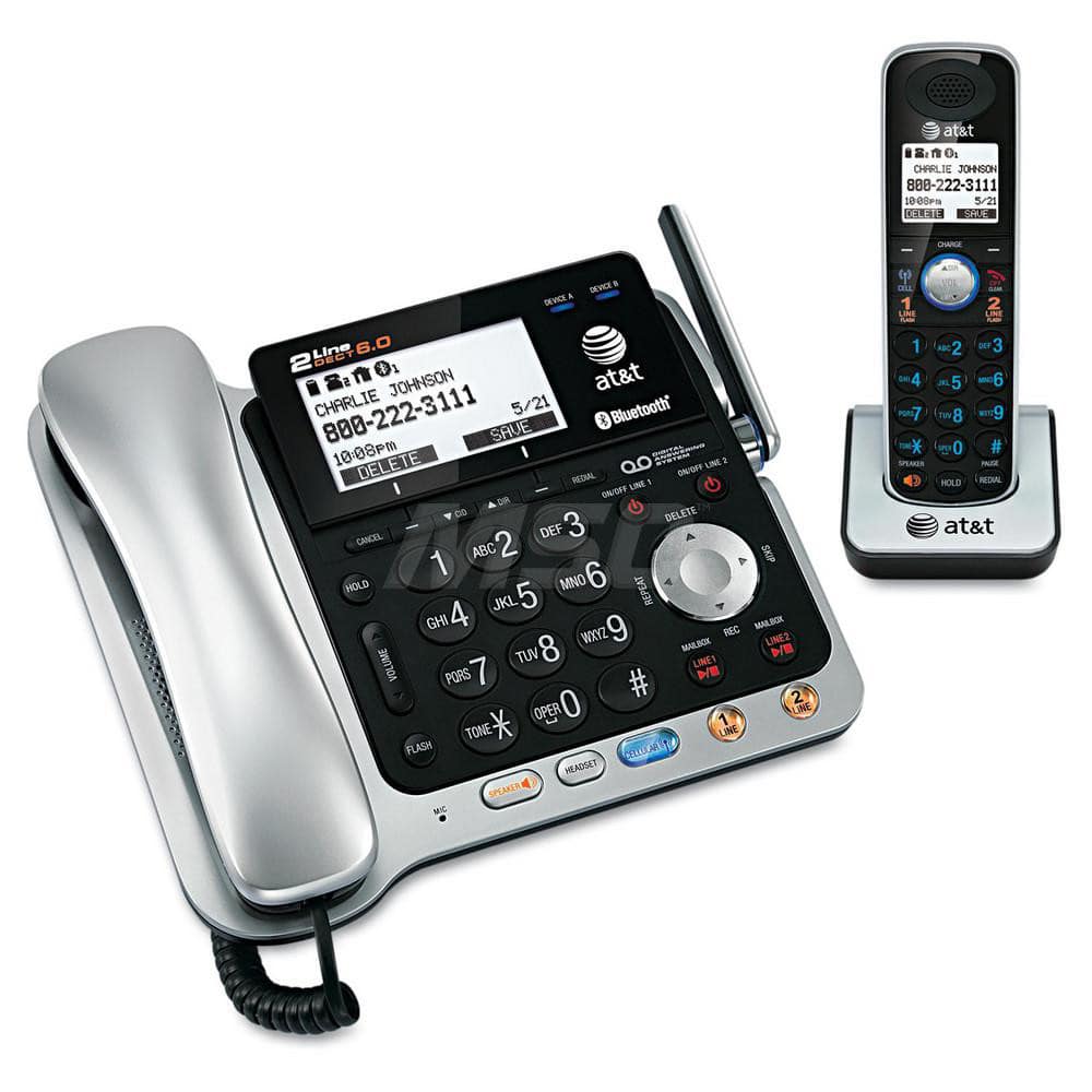 vtech - Office Machine Supplies & Accessories; Office Machine/Equipment Accessory Type: Phone System ; For Use With: AT&T Cordless Headset ; Color: Silver; Black - Exact Tool & Supply