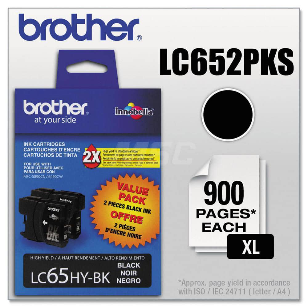 Brother - Office Machine Supplies & Accessories; Office Machine/Equipment Accessory Type: Ink Cartridge ; For Use With: Brother MFC-5890CN; 5895CW; 6490CW; 6890CDW ; Color: Black - Exact Tool & Supply