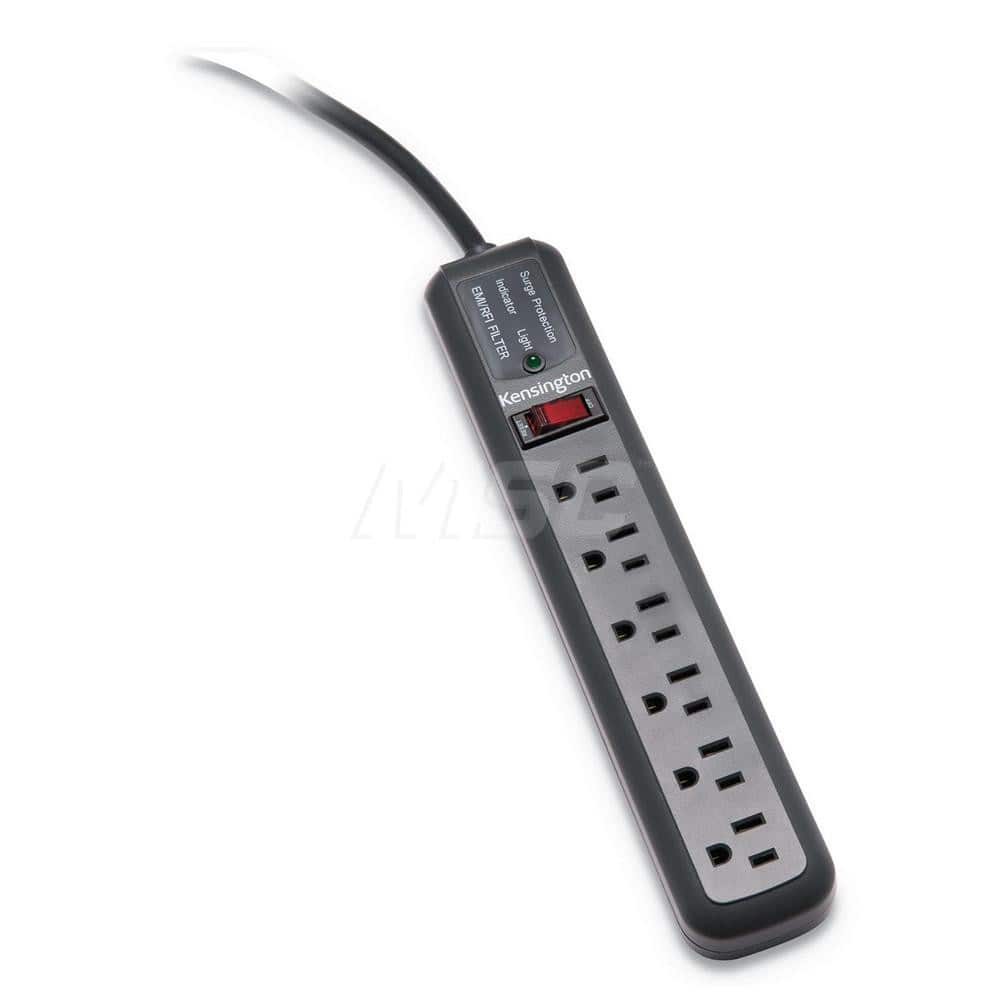ACCO - Power Outlet Strips; Amperage: 15 ; Voltage: 120 ; Number of Outlets: 6 ; Material: ABS Plastic ; Mounting Type: Wall ; Cord Length (Feet): 15 - Exact Tool & Supply