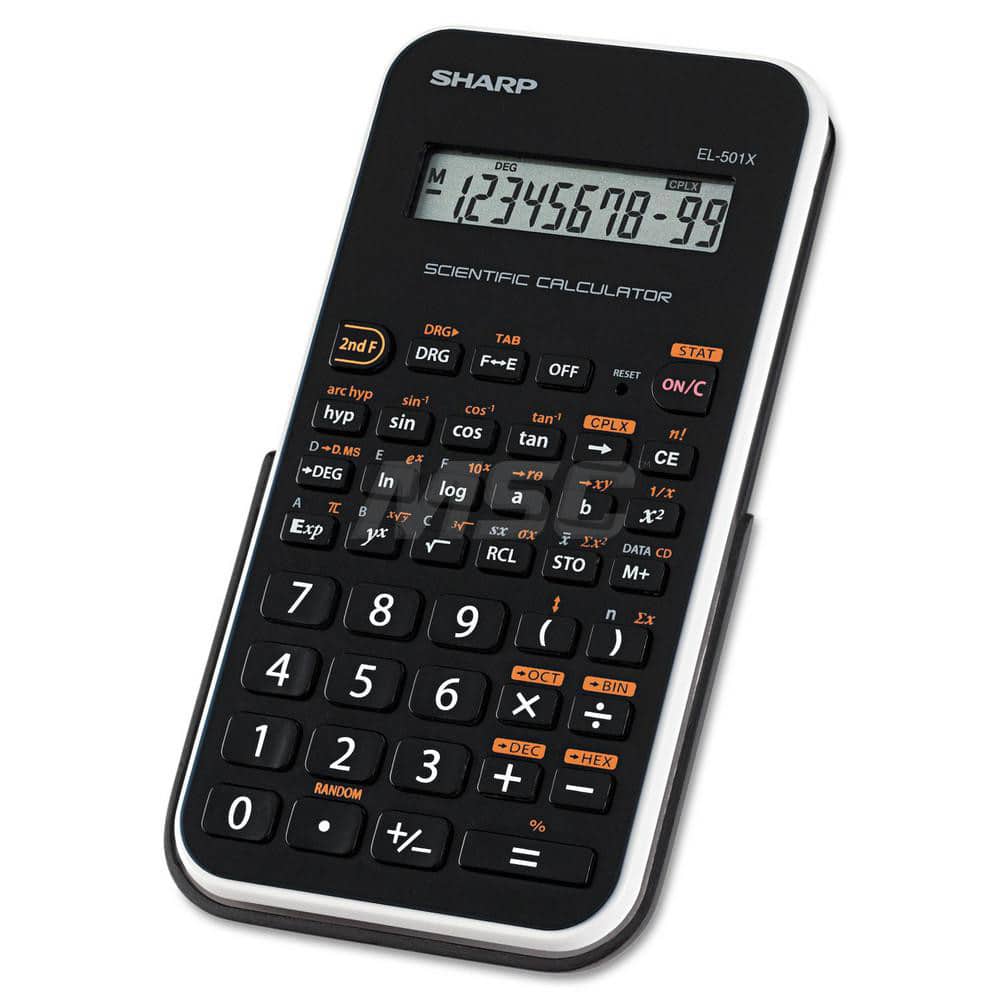 Victor - Calculators; Type: Scientific Calculator ; Type of Power: (2) LR1130 Battery ; Display Type: 10-Digit LCD ; Color: Black with White Accent ; Display Size: 12mm ; Number of Functions: 146 - Exact Tool & Supply