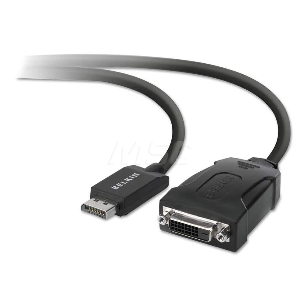 Belkin - Office Machine Supplies & Accessories; Office Machine/Equipment Accessory Type: Displayport To DVI Adapter ; For Use With: Laptops/Projectors ; Color: Black - Exact Tool & Supply