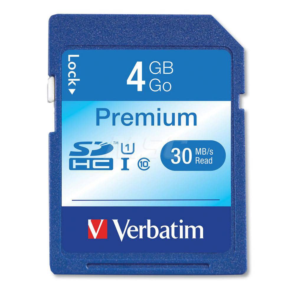 Verbatim - Office Machine Supplies & Accessories; Office Machine/Equipment Accessory Type: Memory Card ; For Use With: Point-And-Shoot Mid Range Camera ; Storage Capacity: 4GB - Exact Tool & Supply