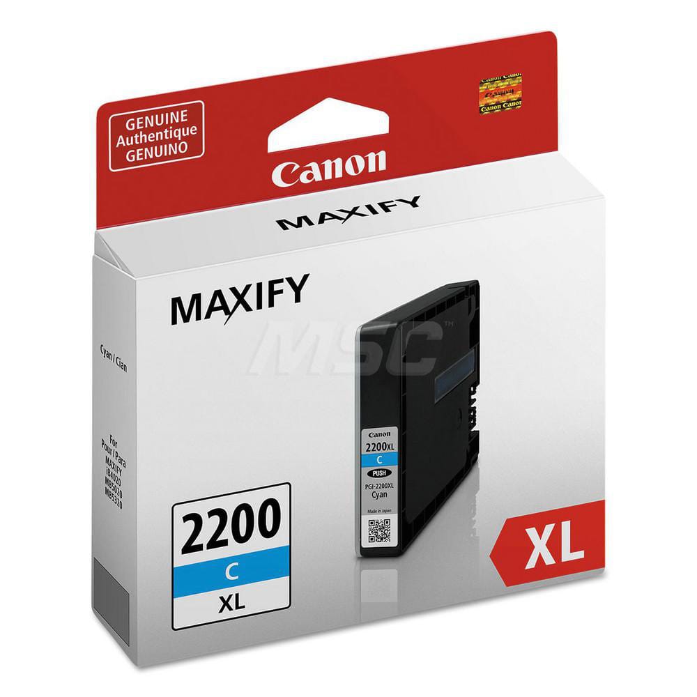 Canon - Office Machine Supplies & Accessories; Office Machine/Equipment Accessory Type: Ink ; For Use With: PIXMA TS3120 Black Wireless; MAXIFY MB5020 ; Color: Cyan - Exact Tool & Supply