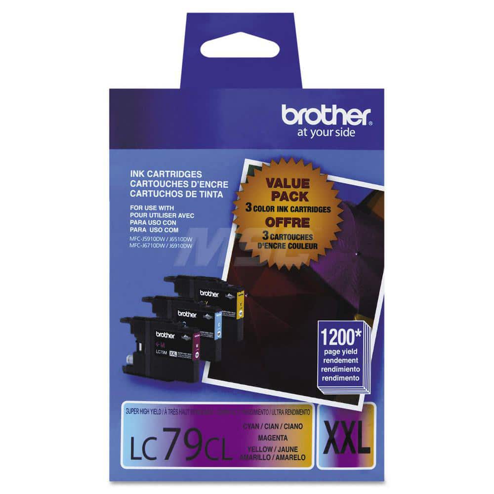 Brother - Office Machine Supplies & Accessories; Office Machine/Equipment Accessory Type: Ink Cartridge ; For Use With: Brother MFC-J5910DW; J6510DW; J6710DW; J6910DW ; Color: Cyan; Magenta; Yellow - Exact Tool & Supply