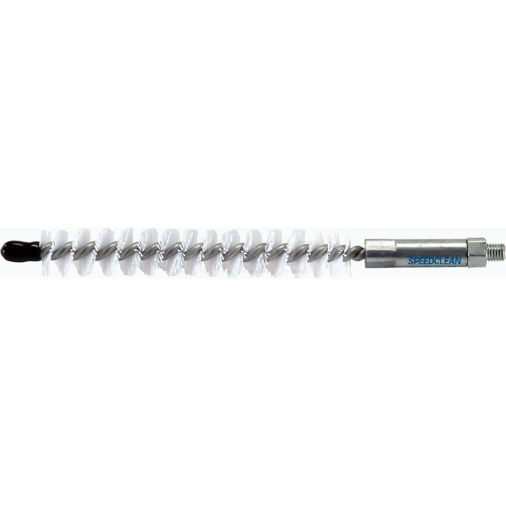Goodway - Internal Tube Brushes & Scrapers; Type: Nylon Single Stem/Single Spiral Tube Brush ; Diameter (Inch): 11/16 ; Brush/Scraper Length: 4 (Inch); Overall Length (Inch): 6 ; Connection Type: Quick Connect ; Brush/Scraper Material: Nylon - Exact Tool & Supply