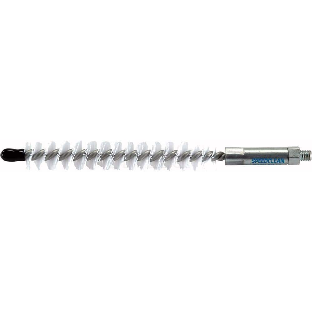 Goodway - Internal Tube Brushes & Scrapers; Type: Nylon Single Stem/Single Spiral Tube Brush ; Diameter (Inch): 1/2 ; Brush/Scraper Length: 4 (Inch); Overall Length (Inch): 6 ; Connection Type: Threaded ; Brush/Scraper Material: Nylon - Exact Tool & Supply