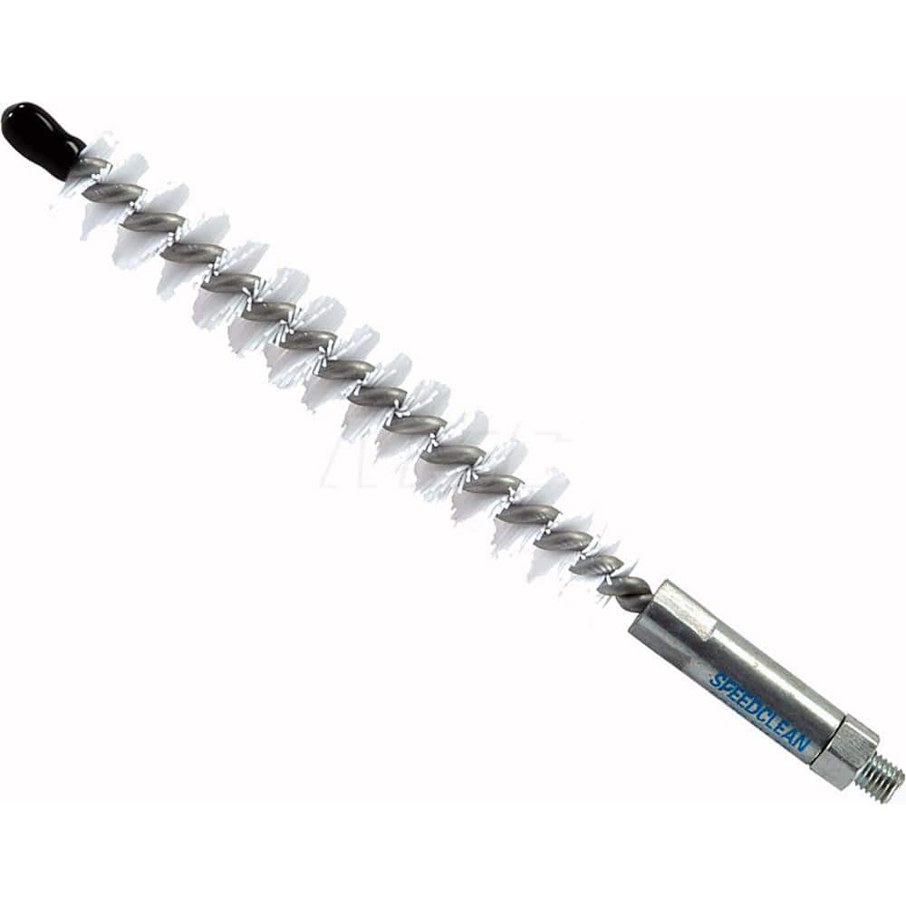 Goodway - Internal Tube Brushes & Scrapers; Type: Nylon Single Stem/Single Spiral Tube Brush ; Diameter (Inch): 9/16 ; Brush/Scraper Length: 4 (Inch); Overall Length (Inch): 6 ; Connection Type: Threaded ; Brush/Scraper Material: Nylon - Exact Tool & Supply