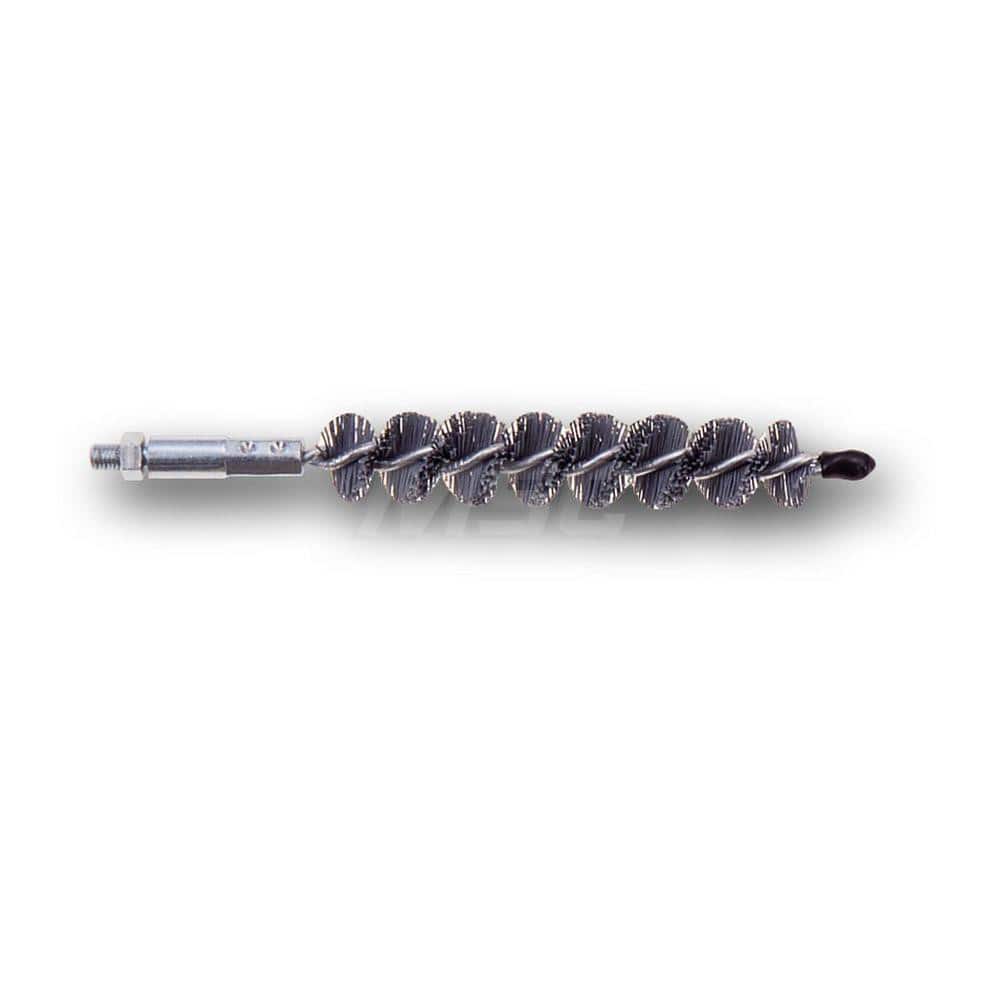 Goodway - Internal Tube Brushes & Scrapers; Type: Nylon Single Stem/Single Spiral Tube Brush ; Diameter (Inch): 3/4 ; Brush/Scraper Length: 4 (Inch); Overall Length (Inch): 6 ; Connection Type: Threaded ; Brush/Scraper Material: Nylon - Exact Tool & Supply