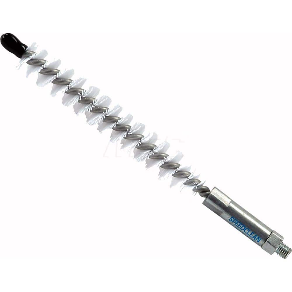 Goodway - Internal Tube Brushes & Scrapers; Type: Nylon Single Stem/Single Spiral Tube Brush ; Diameter (Inch): 5/8 ; Brush/Scraper Length: 4 (Inch); Overall Length (Inch): 6 ; Connection Type: Threaded ; Brush/Scraper Material: Nylon - Exact Tool & Supply