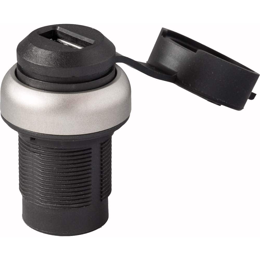 Automation Systems Interconnect - Computer Cable Accessories; Type: USB Panel Connector ; Connection Type: Push In ; ForUseWith: USB Cable ; Color: Silver ; Additional Information: USB Bulkhead Connector - Exact Tool & Supply