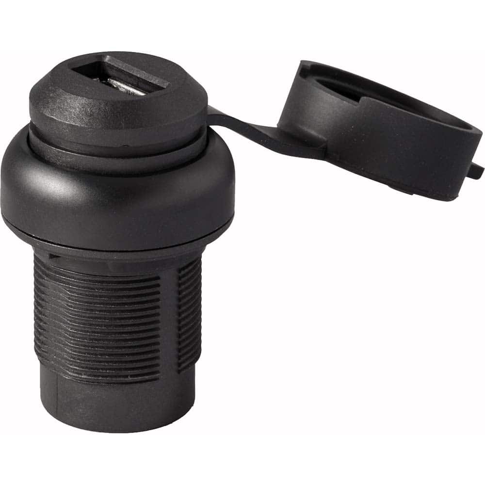 Automation Systems Interconnect - Computer Cable Accessories; Type: USB Panel Connector ; Connection Type: Push In ; ForUseWith: USB Cable ; Color: Black ; Additional Information: USB Bulkhead Connector - Exact Tool & Supply