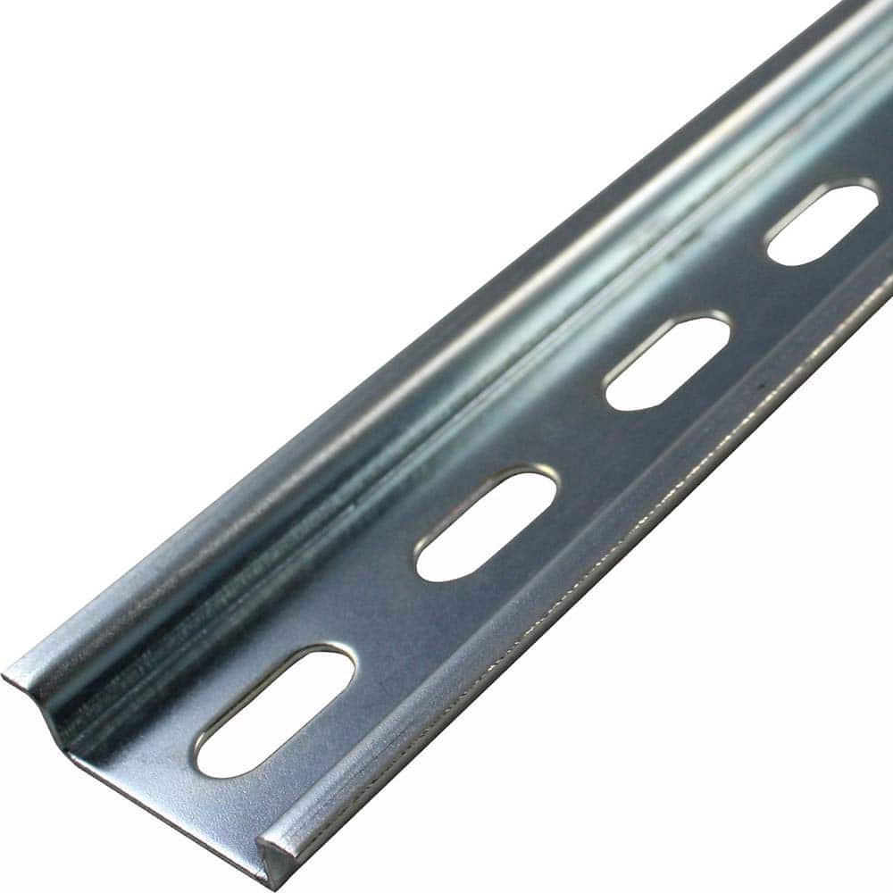 Automation Systems Interconnect - DIN Rail; Product Type: Din Rail ; Material: Steel ; Color: Gray ; Overall Width (mm): 35 ; Overall Width (Decimal Inch): 1.378 ; Overall Length (Decimal Inch): 39.37 - Exact Tool & Supply