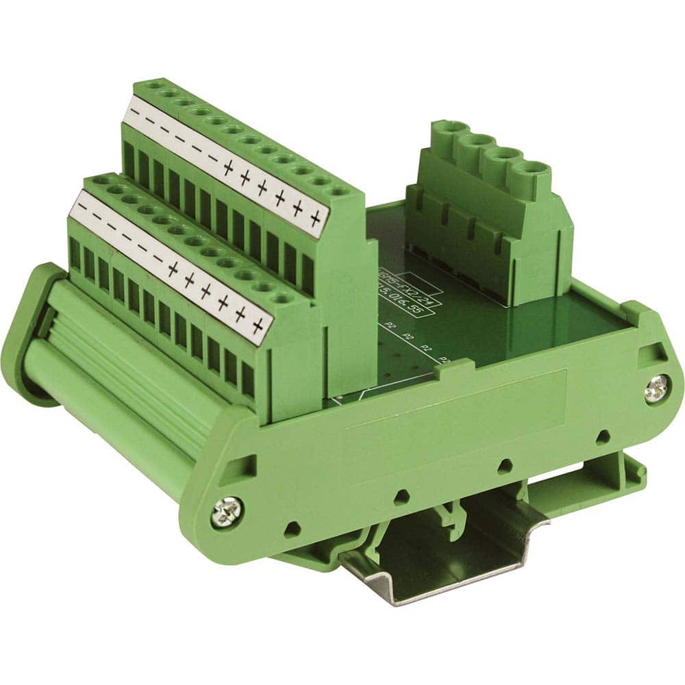 Automation Systems Interconnect - Terminal Blocks; Block Type: Wiring ; Mounting Type: DIN Rail ; Voltage: 250 VAC/VDC ; Amperage: 30 ; Number of Contacts: 28 ; Number of Poles: 28 - Exact Tool & Supply