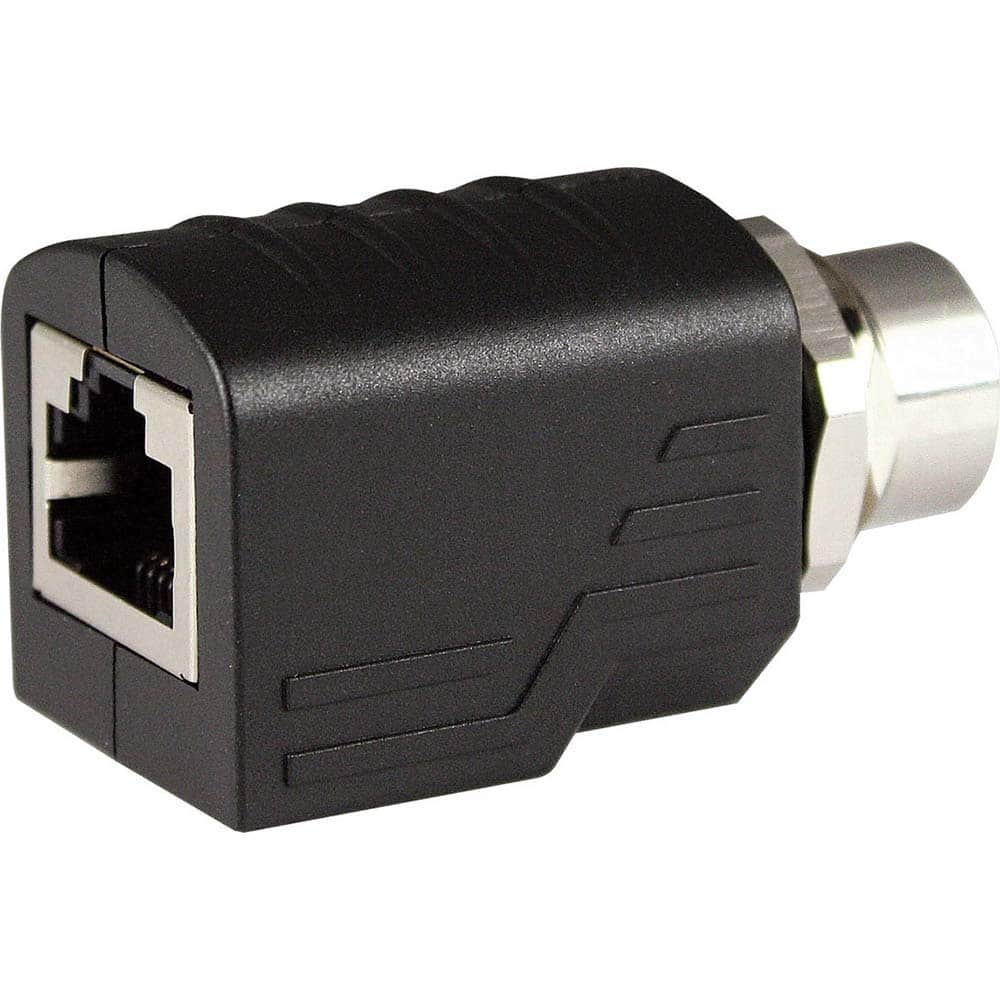 Automation Systems Interconnect - Automation & Communication Cable; Wire Type: Shielded ; Wire Size (AWG): 24 ; Number of Wires: 1 ; Insulation Material: Nylon ; Overall Length (Feet): 0.11 ; Color: Black - Exact Tool & Supply