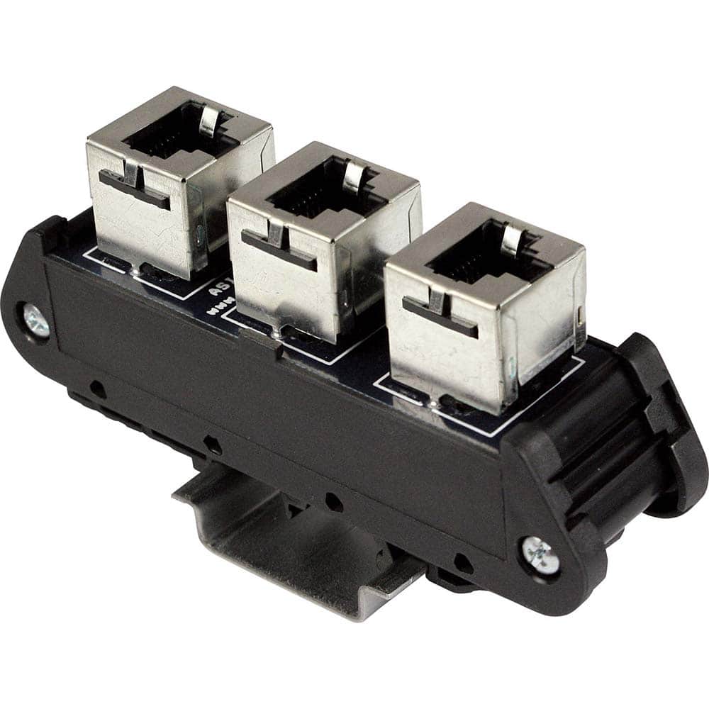 Automation Systems Interconnect - Interface Relay Modules; Input Amperage (mA): 0.01 ; Input Amperage: 0.01 ; Coil Voltage: 24 VDC ; Mounting Type: DIN Rail ; For Use With: Connecting 3 RJ45 Connections - Exact Tool & Supply