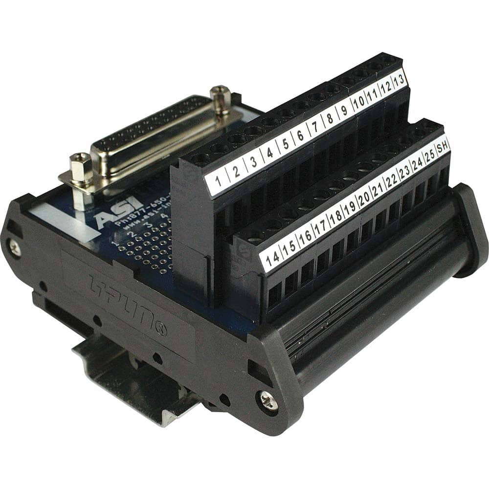 Automation Systems Interconnect - Interface Relay Modules; Input Amperage (mA): 0.01 ; Input Amperage: 0.01 ; Coil Voltage: 24 VDC ; Mounting Type: DIN Rail ; For Use With: Connecting 25 pin Female D-Sub Connector to Wire - Exact Tool & Supply